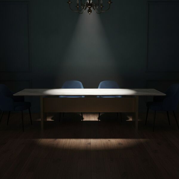 Rectangular Marble Top Metal Stand Table 09 - interior view 2