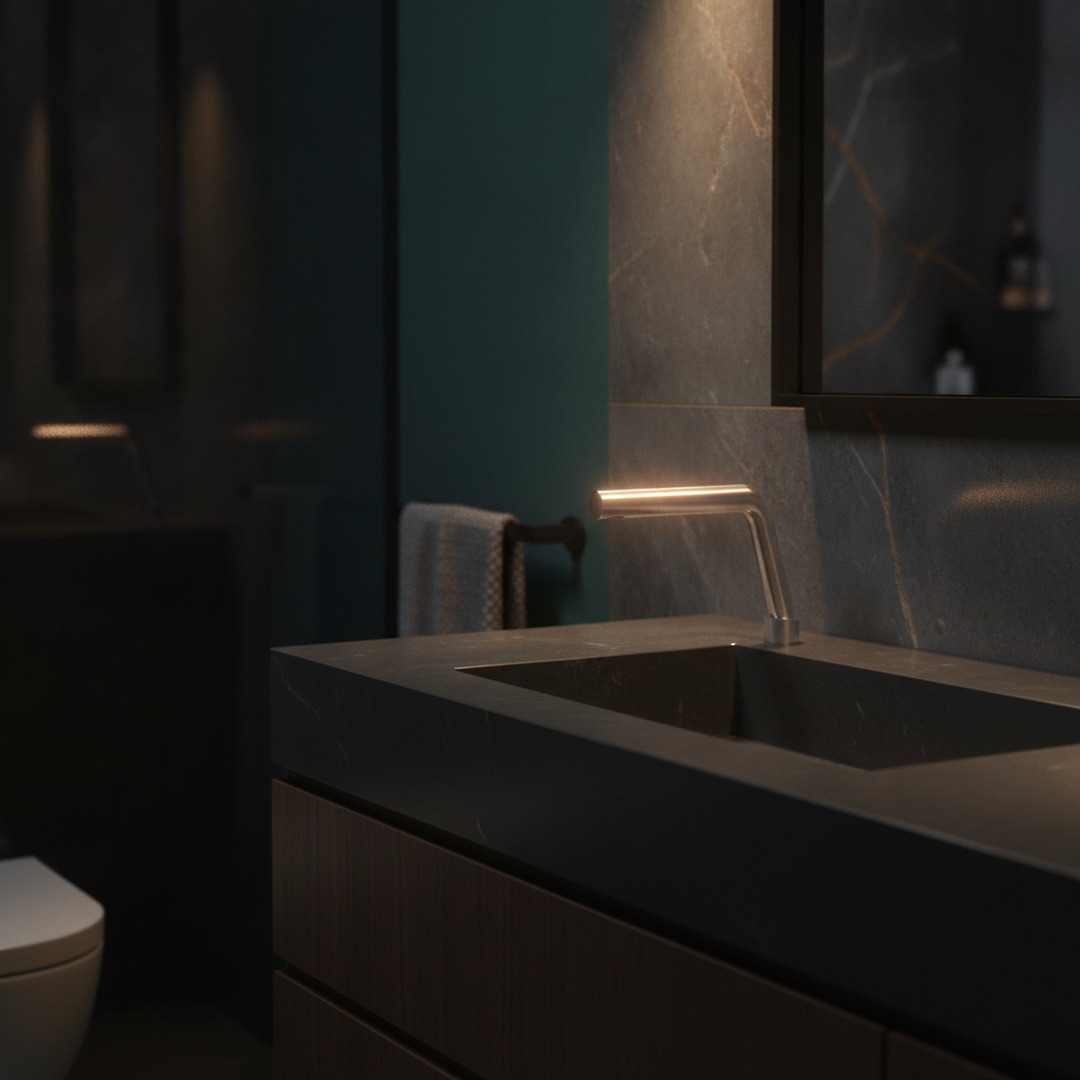 Bathroom Metal Tap 01 3D Model