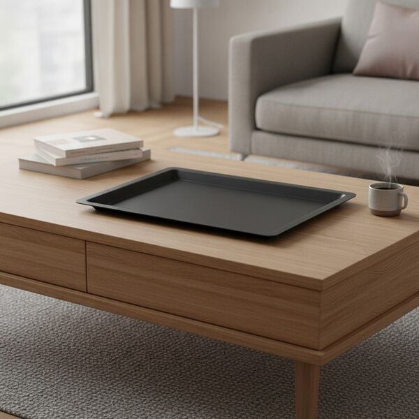 Plastic Black Tray 01 - interior view 1