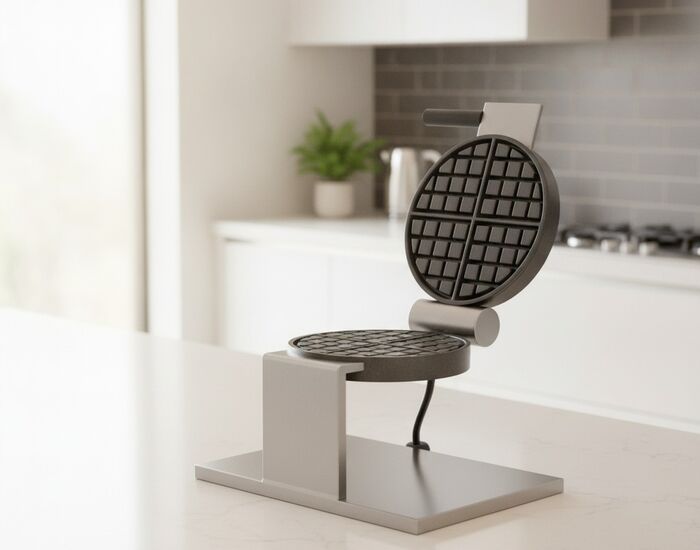 Maker Metal Gray Waffle 01 3D Model