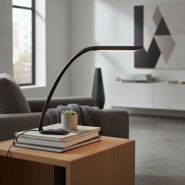 Desk Black Plastic Lamp 02 - interior view 1
