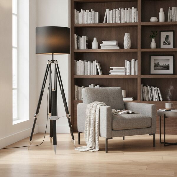 Floor Black Metal Legs Lamp 01 - interior view 2