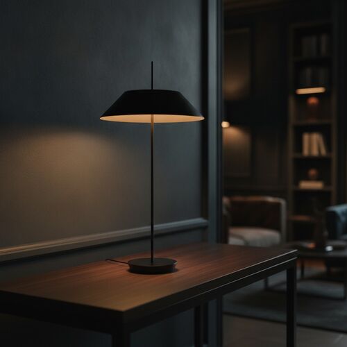 Table Black Lamp 02 3D Model