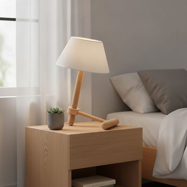 Table Wooden Lamp 01 - interior view 1