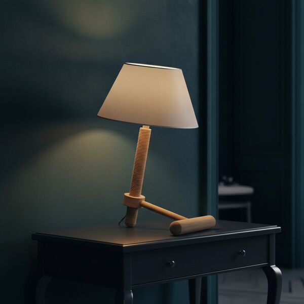 Table Wooden Lamp 01 - interior view 2