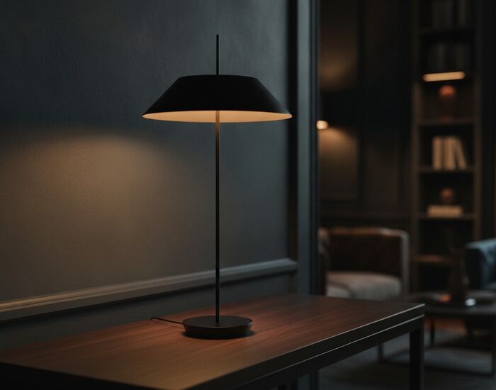 Table Black Lamp 02 3D Model