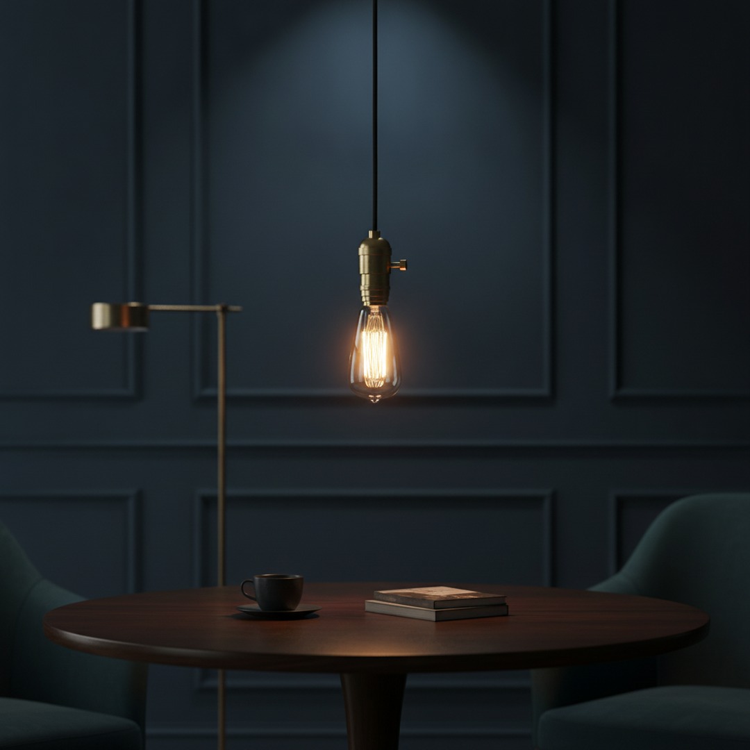Bulb With Wire Light 01 3D Model